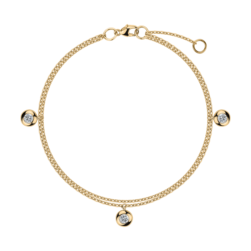 náramok 14kt biele zlato s diamantmi Adorable Dots