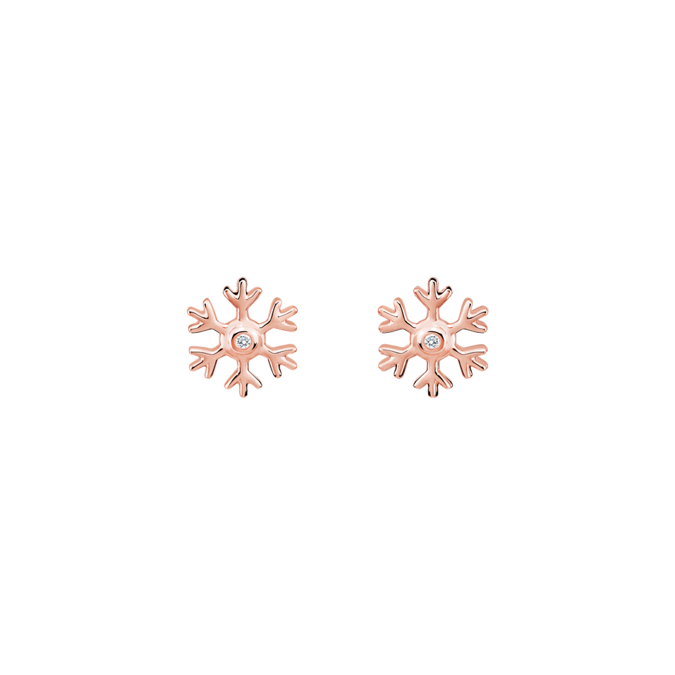 Náušnice s diamantom Snowfall Sparkle