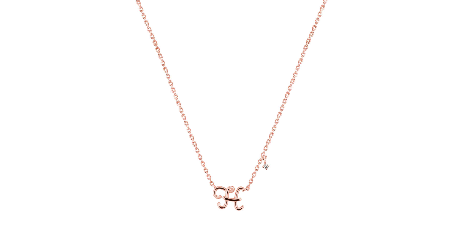 Náhrdelník s diamantom Elegance Letter