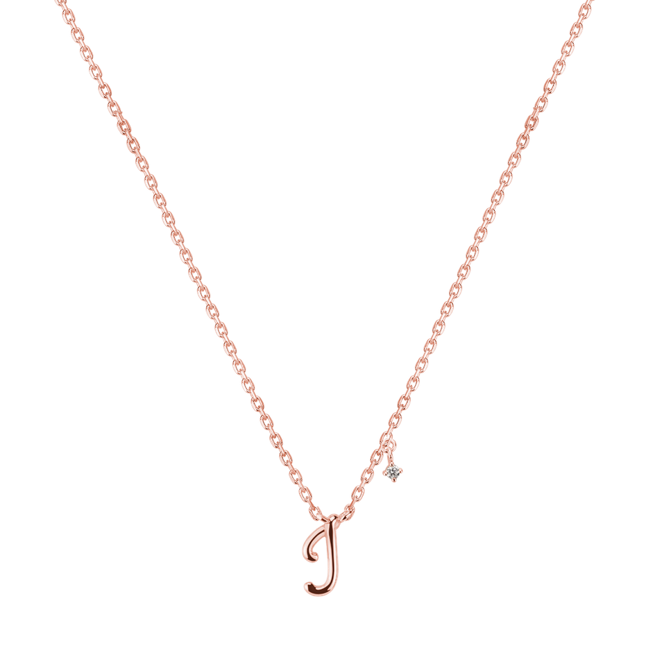 Náhrdelník s diamantom Elegance Letter