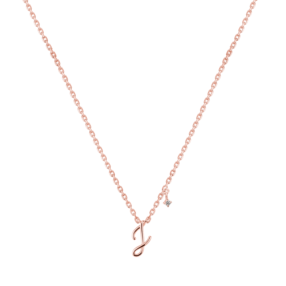 Náhrdelník s diamantom Elegance Letter