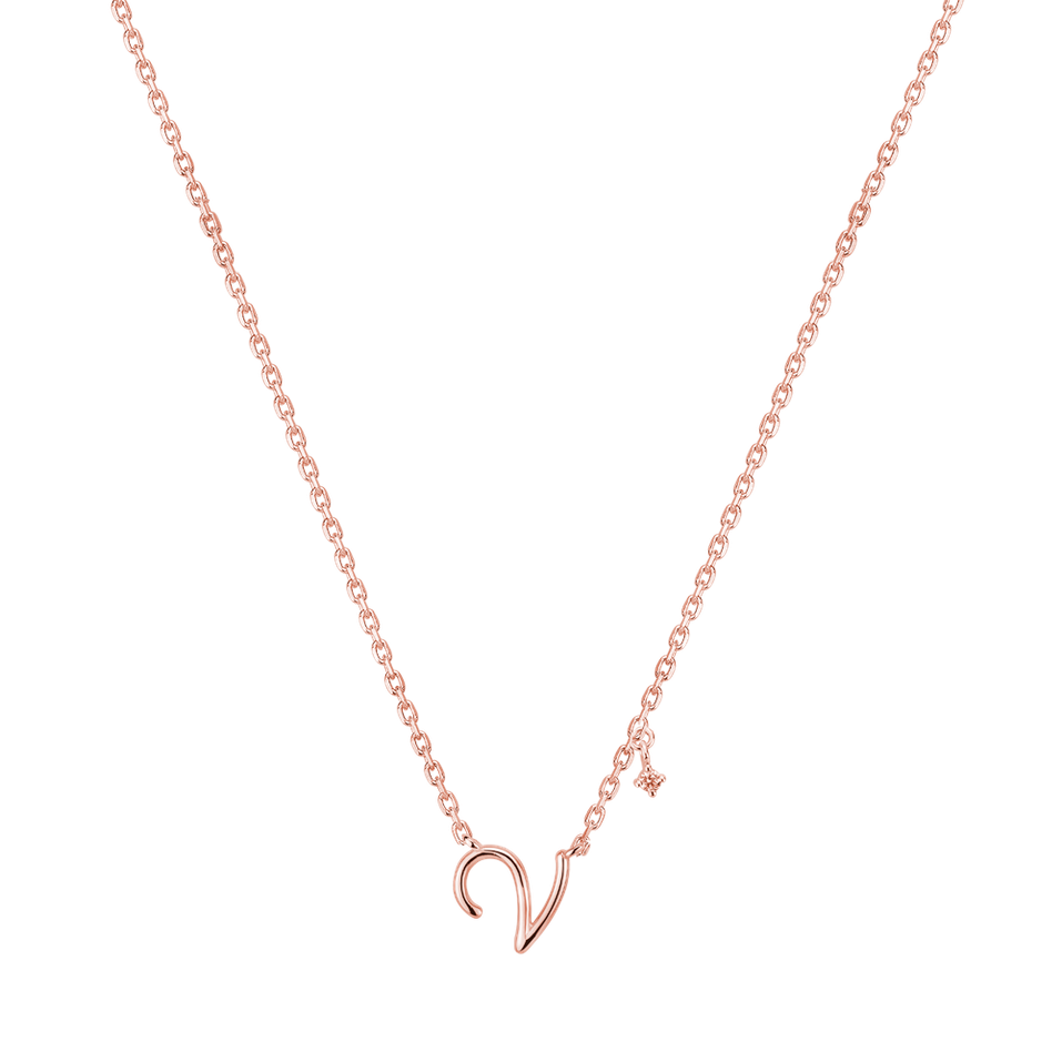 Náhrdelník s diamantom Elegance Letter