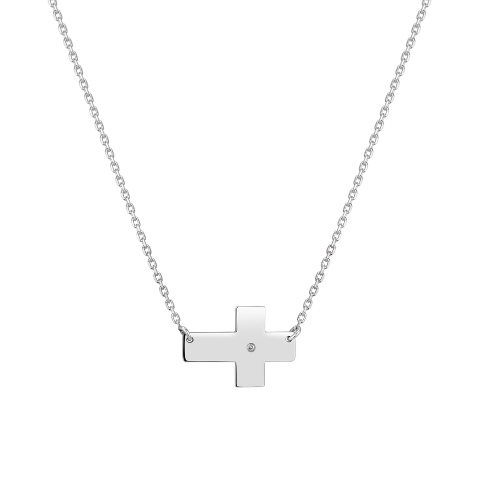 Náhrdelník s diamantom Cross of Dedication