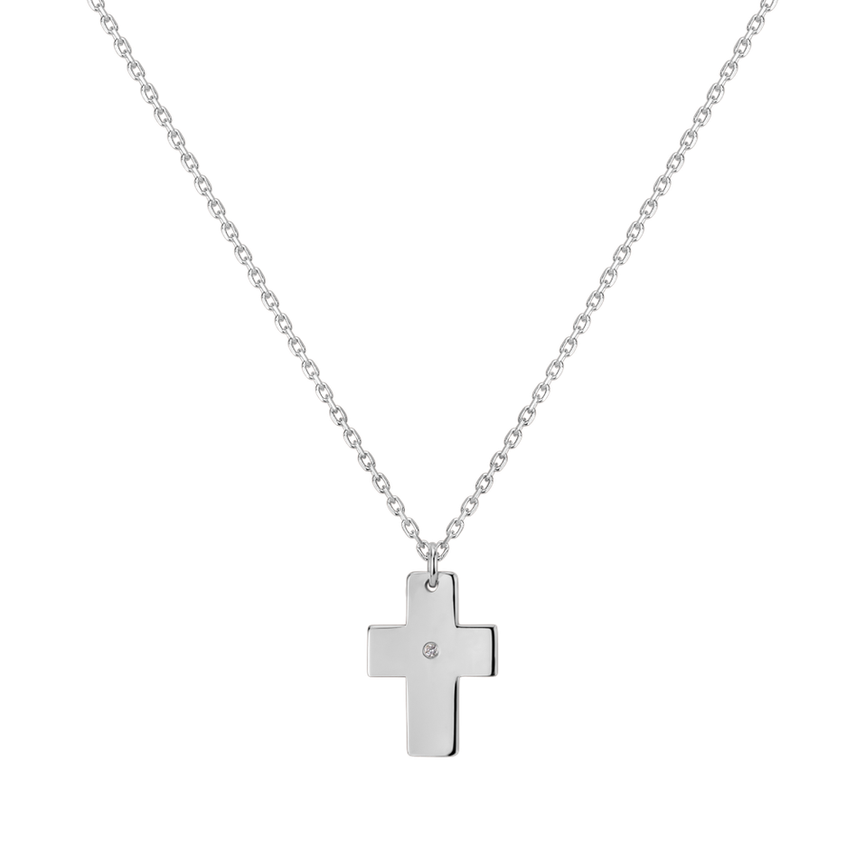 Náhrdelník s diamantom Cross of Confession