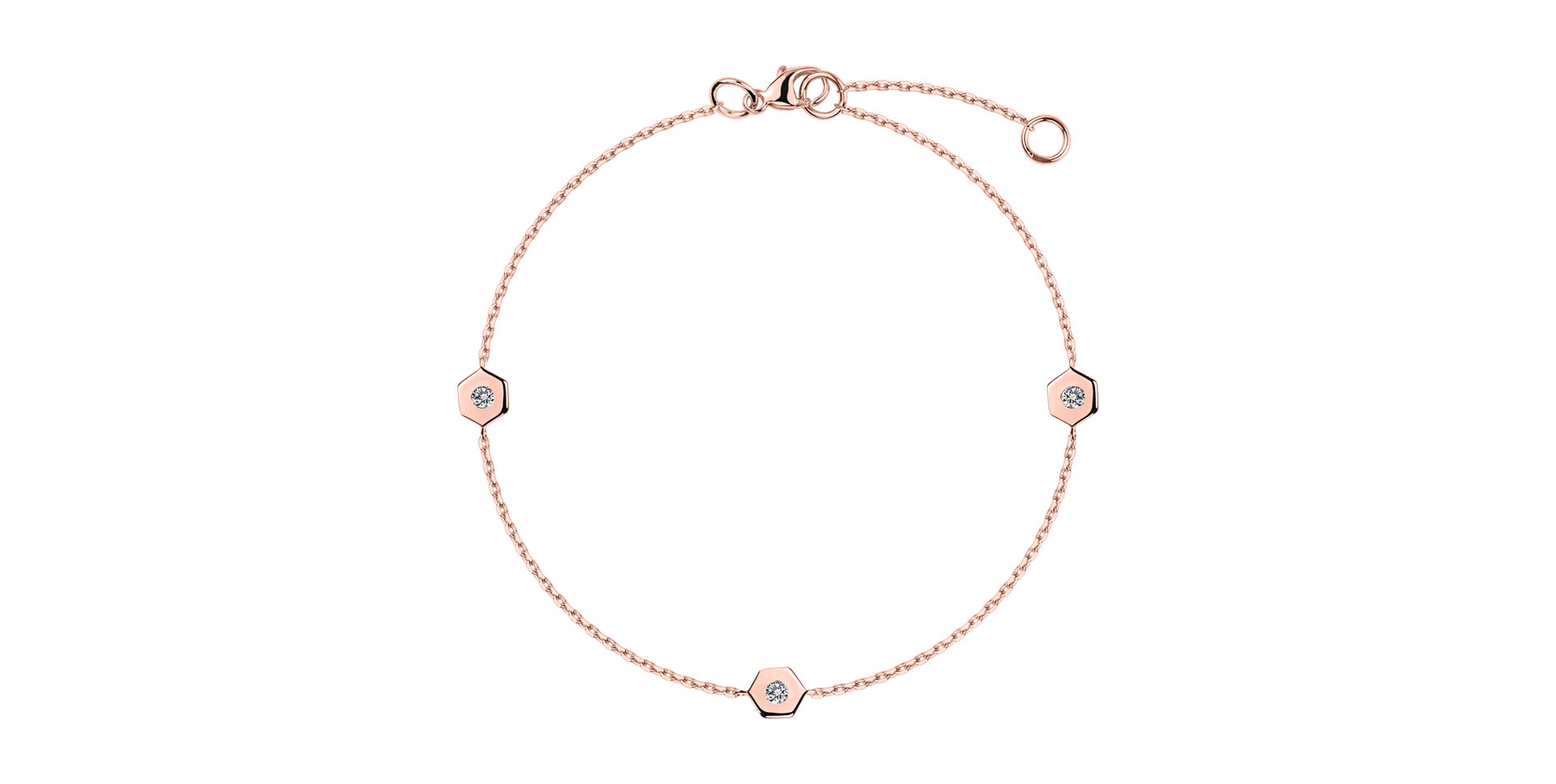 Náramok s diamantmi Hexagonal Brilliance