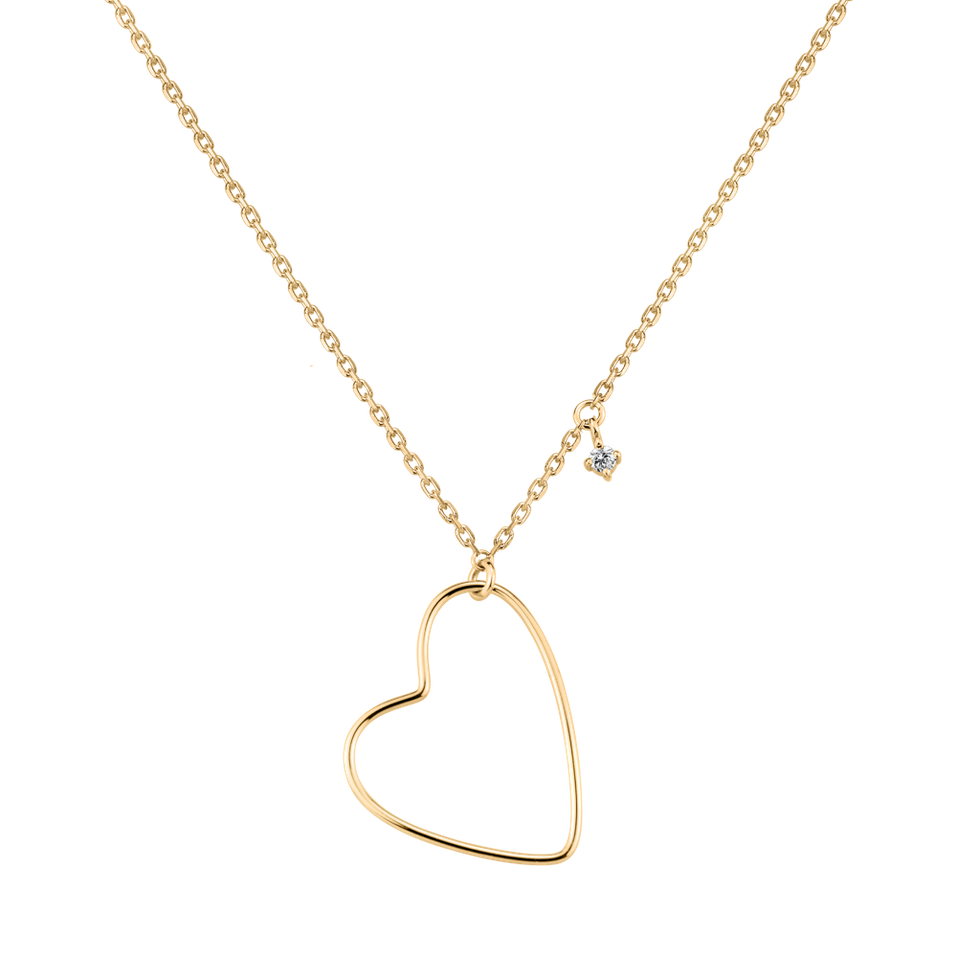 Náhrdelník s diamantom Heartbeat Haven