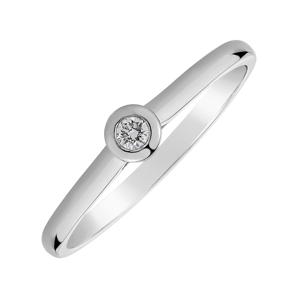 Prsteň s diamantom Classy Dot