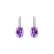 Náušnice s diamantmi a ametystom Niké Elegance2