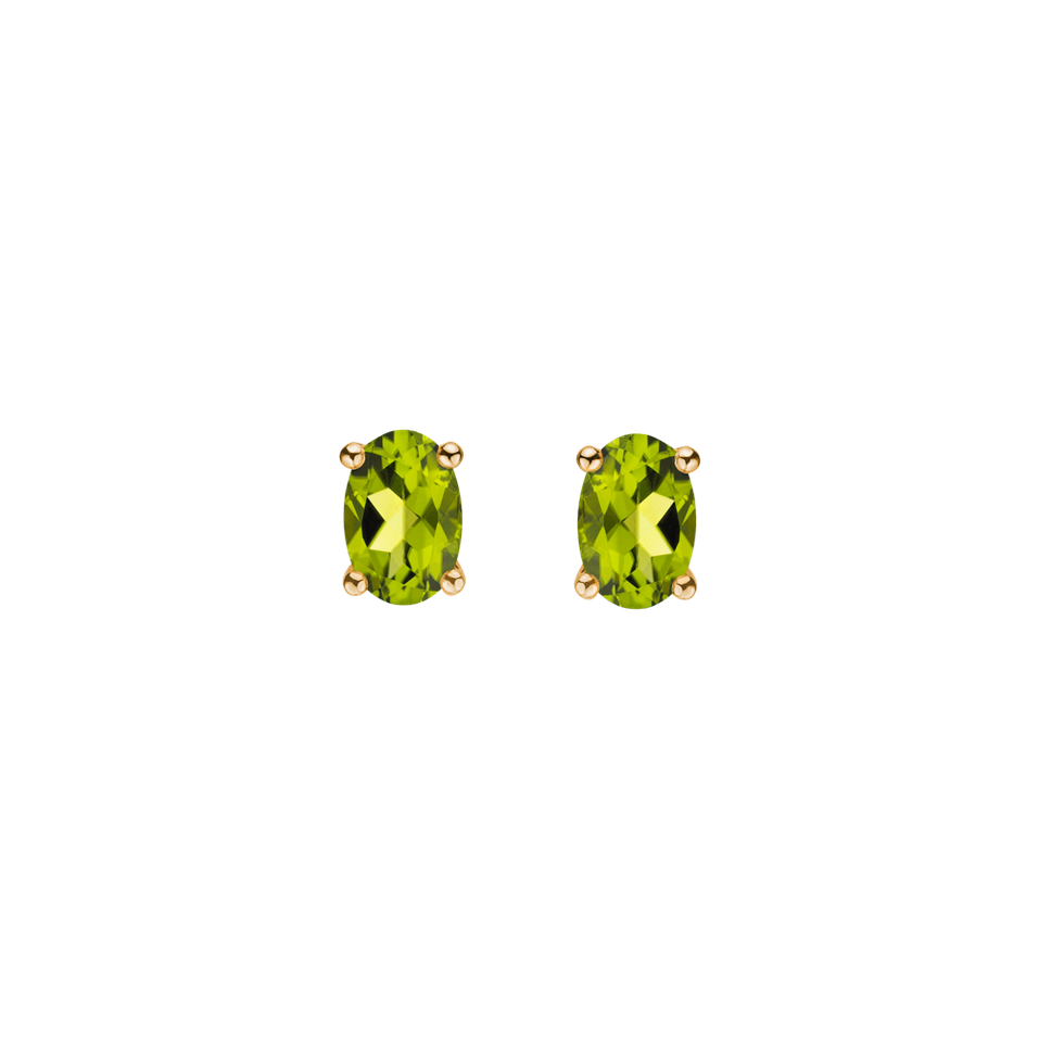 Náušnice s peridotom Mystic Light