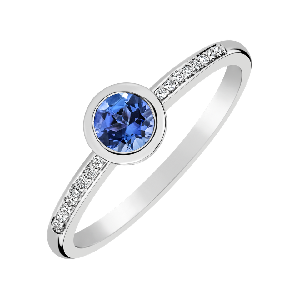 Prsteň s diamantmi a tanzanitom Regal Sparkle