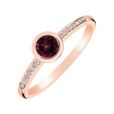 Prsteň s diamantmi a rhodolitom Regal Sparkle
