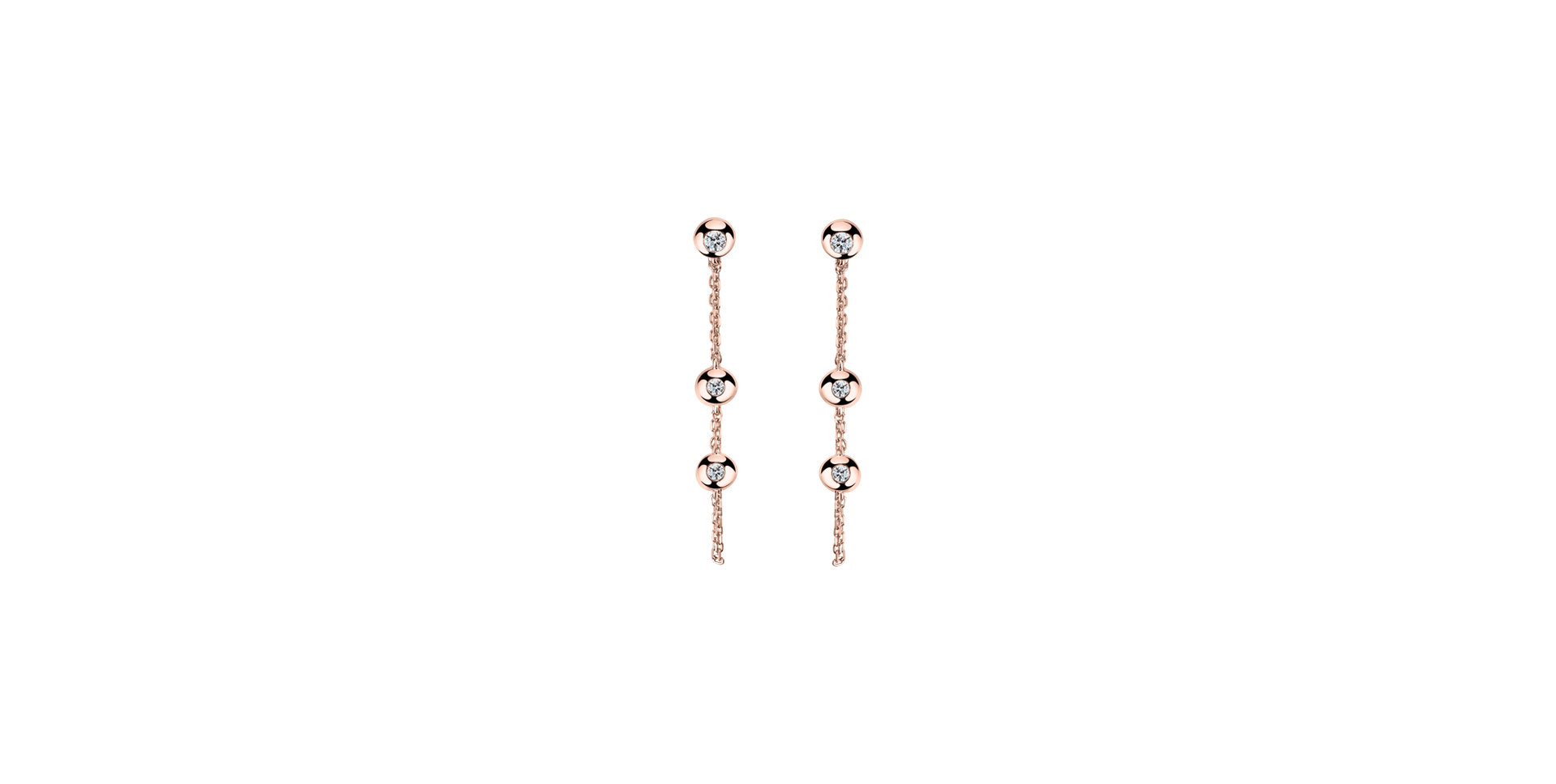 Náušnice s diamantmi Bright Dots