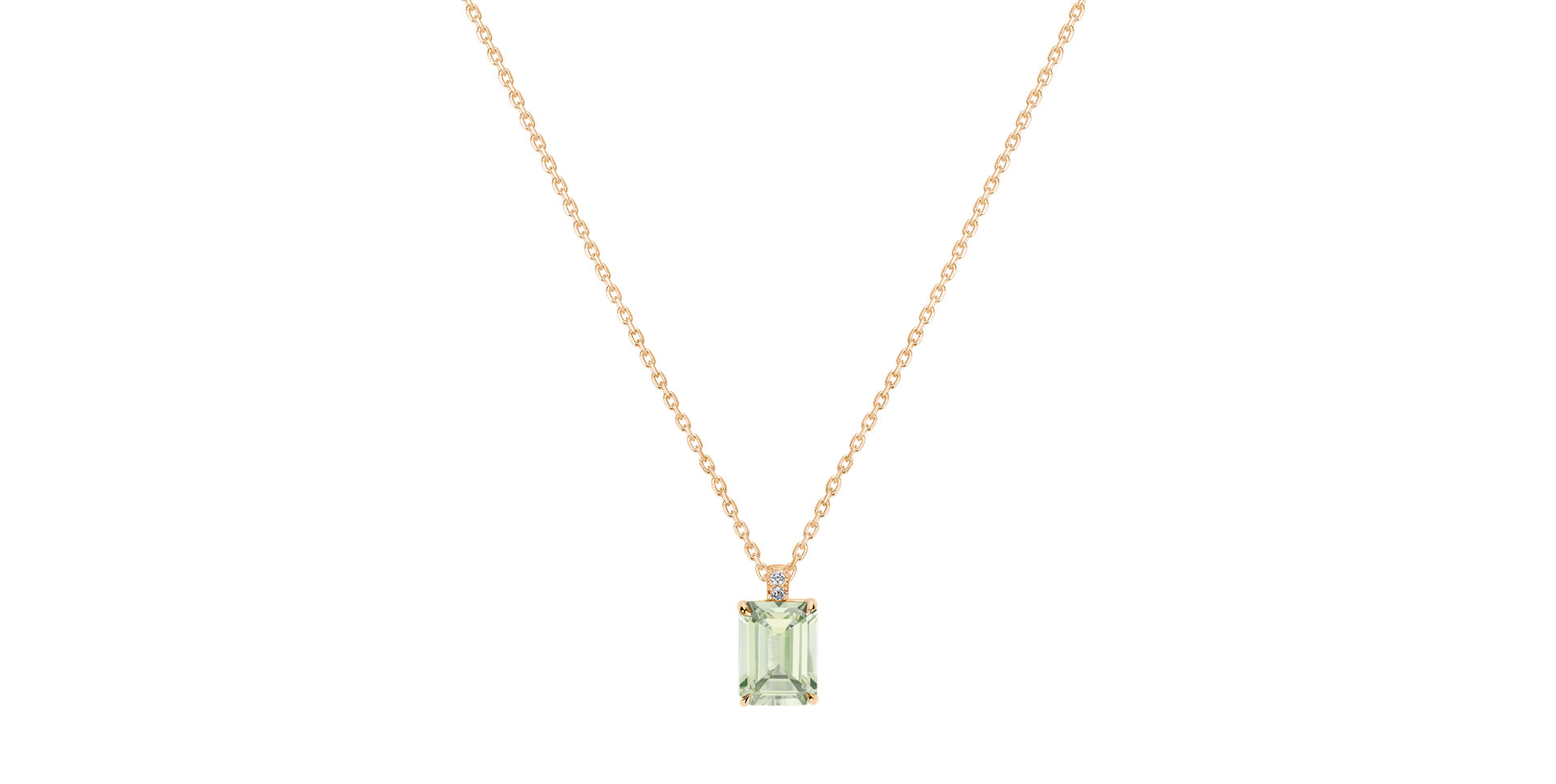 Náhrdelník s diamantmi a ametystom Mireth