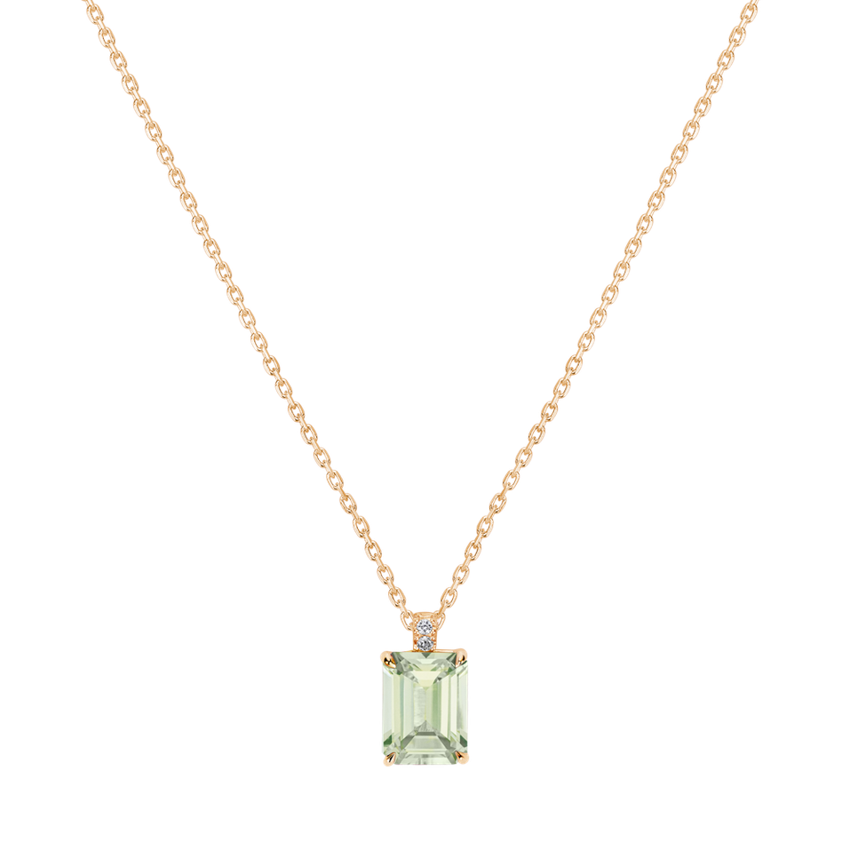 Náhrdelník s diamantmi a ametystom Mireth