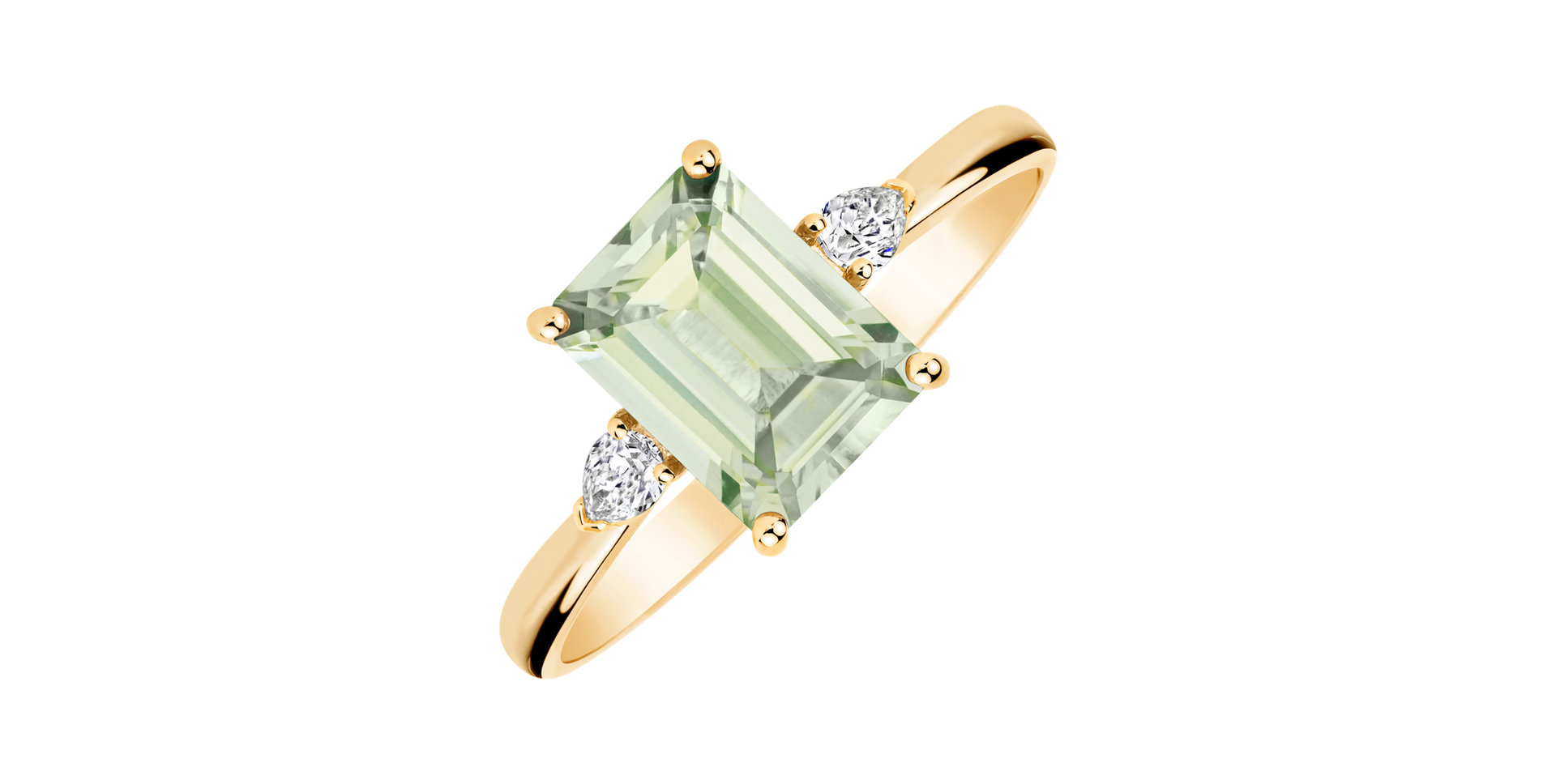 Prsteň s diamantmi a ametystom Royal Anne