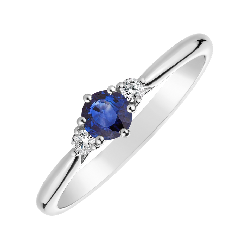 Prsteň s diamantmi a zafírom Midnight Serenity