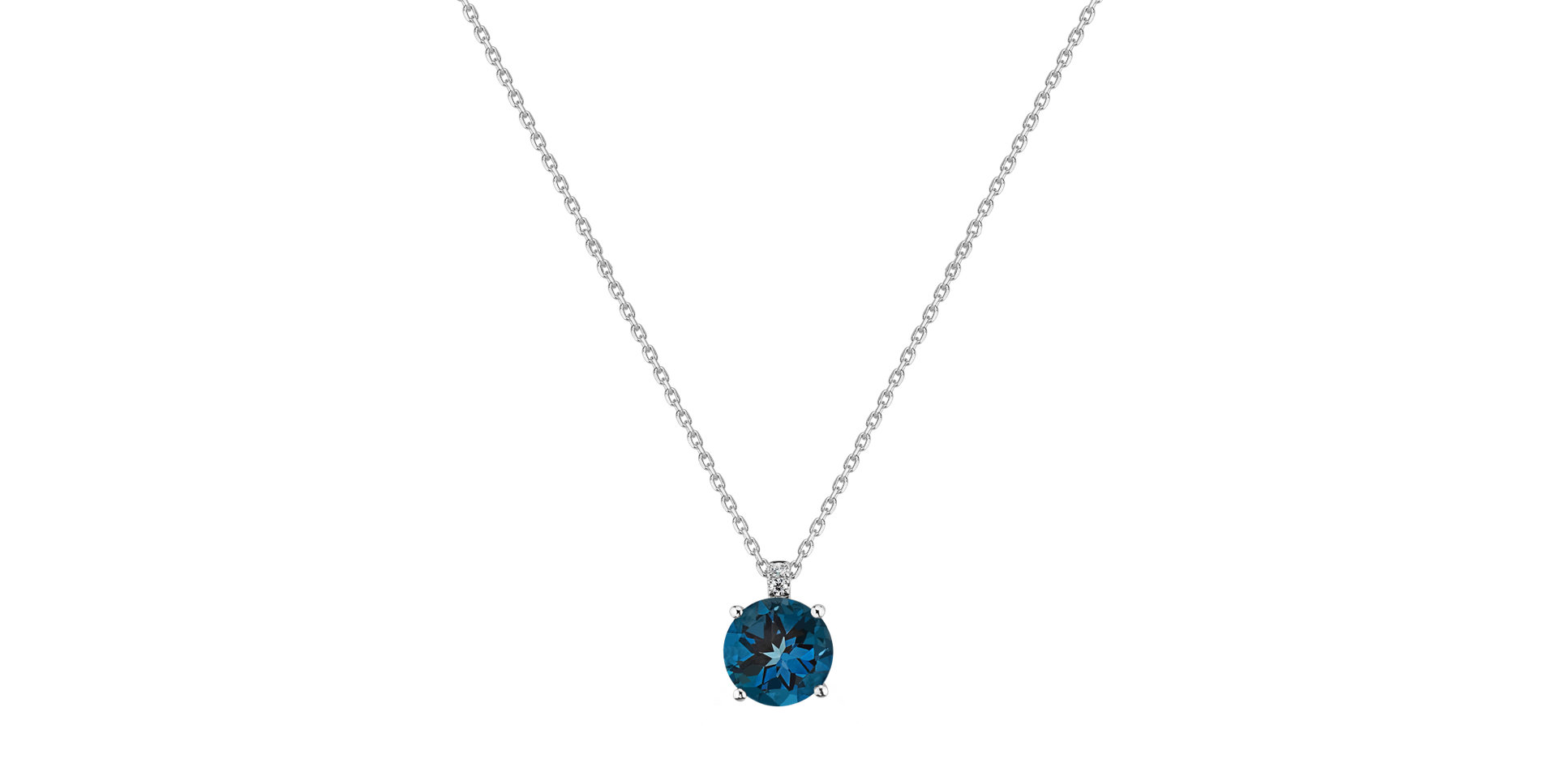 Náhrdelník s diamantmi a topásom Zorabelle