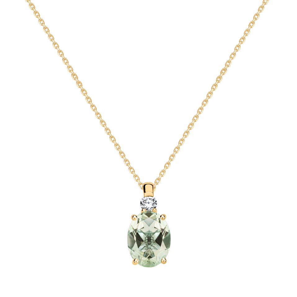 Náhrdelník s diamantom a ametystom Asuan