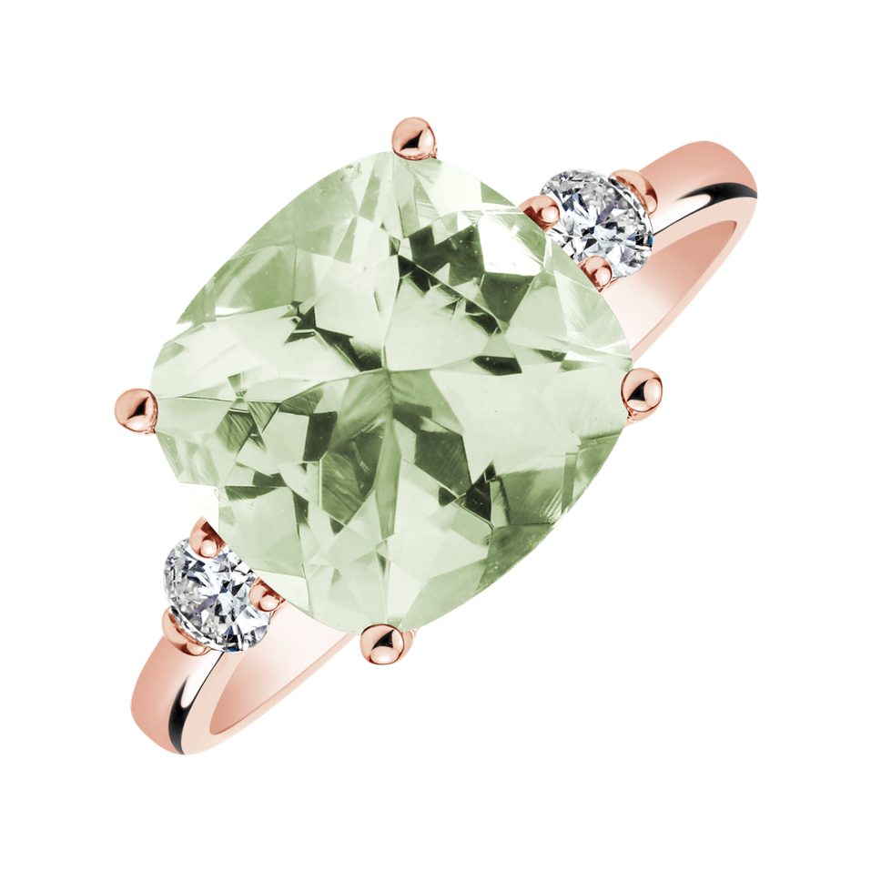 Prsteň s diamantmi a ametystom The Countess