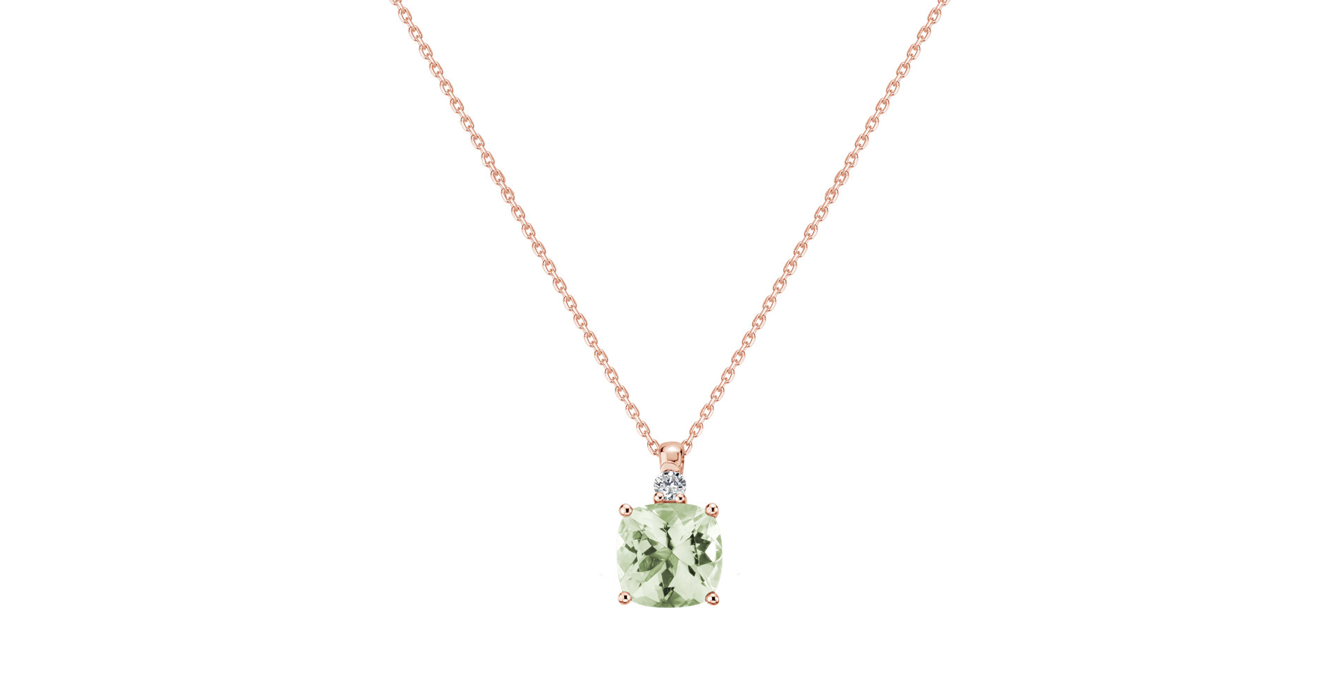 Náhrdelník s diamantom a ametystom The Countess