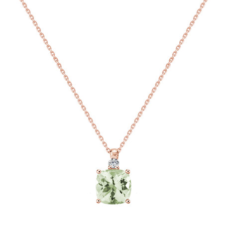 Náhrdelník s diamantom a ametystom The Countess