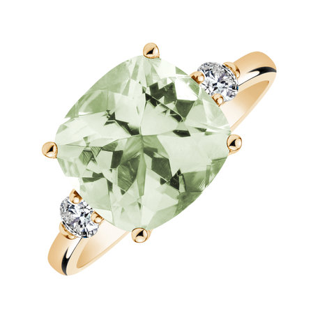 Prsteň s diamantmi a ametystom The Countess