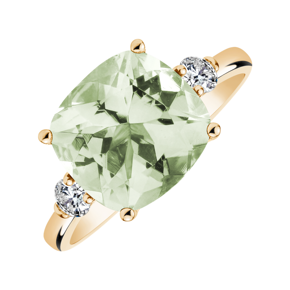 Prsteň s diamantmi a ametystom The Countess