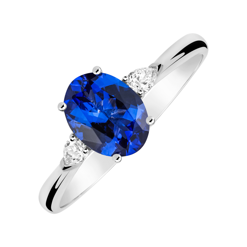 Prsteň s diamantmi a tanzanitom Annelise