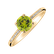 Prsteň s diamantmi a peridotom Satin2