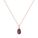Náhrdelník s diamantmi a rhodolitom Teardrop2
