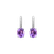 Náušnice s diamantmi a ametystom Lauriene2