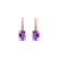 Náušnice s diamantmi a ametystom Lauriene2