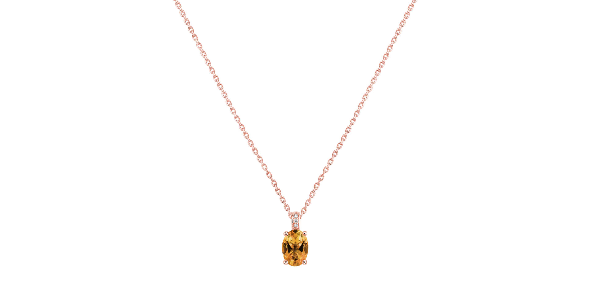Náhrdelník s diamantmi a citrínom Lauriene