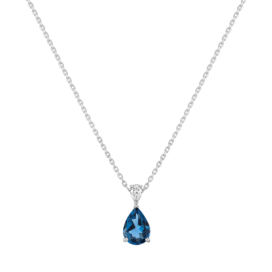 Náhrdelník s diamantom a topásom Whispers of Light