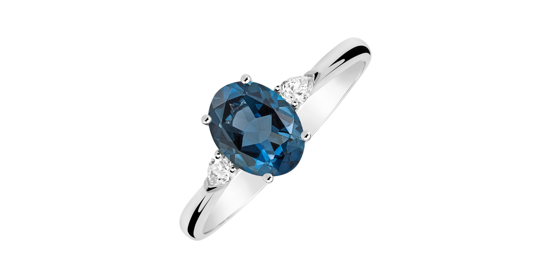 Prsteň s diamantmi a topásom Annelise