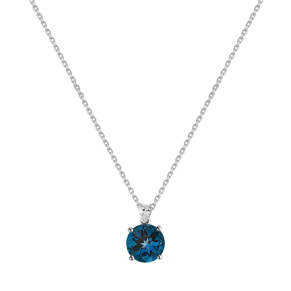 Náhrdelník s diamantom a topásom Mariella