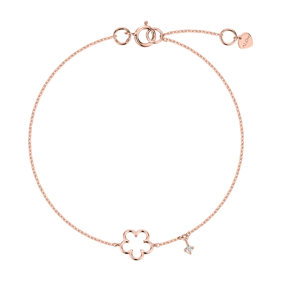 Náramok s diamantom Glossy Daisy