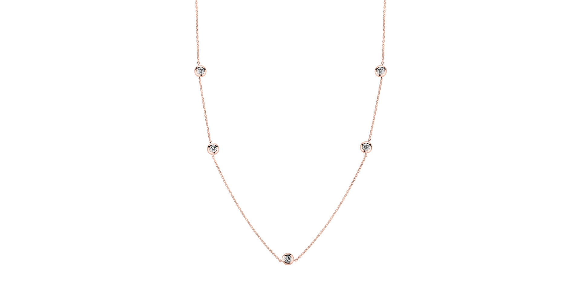 Náhrdelník s diamantmi Dots