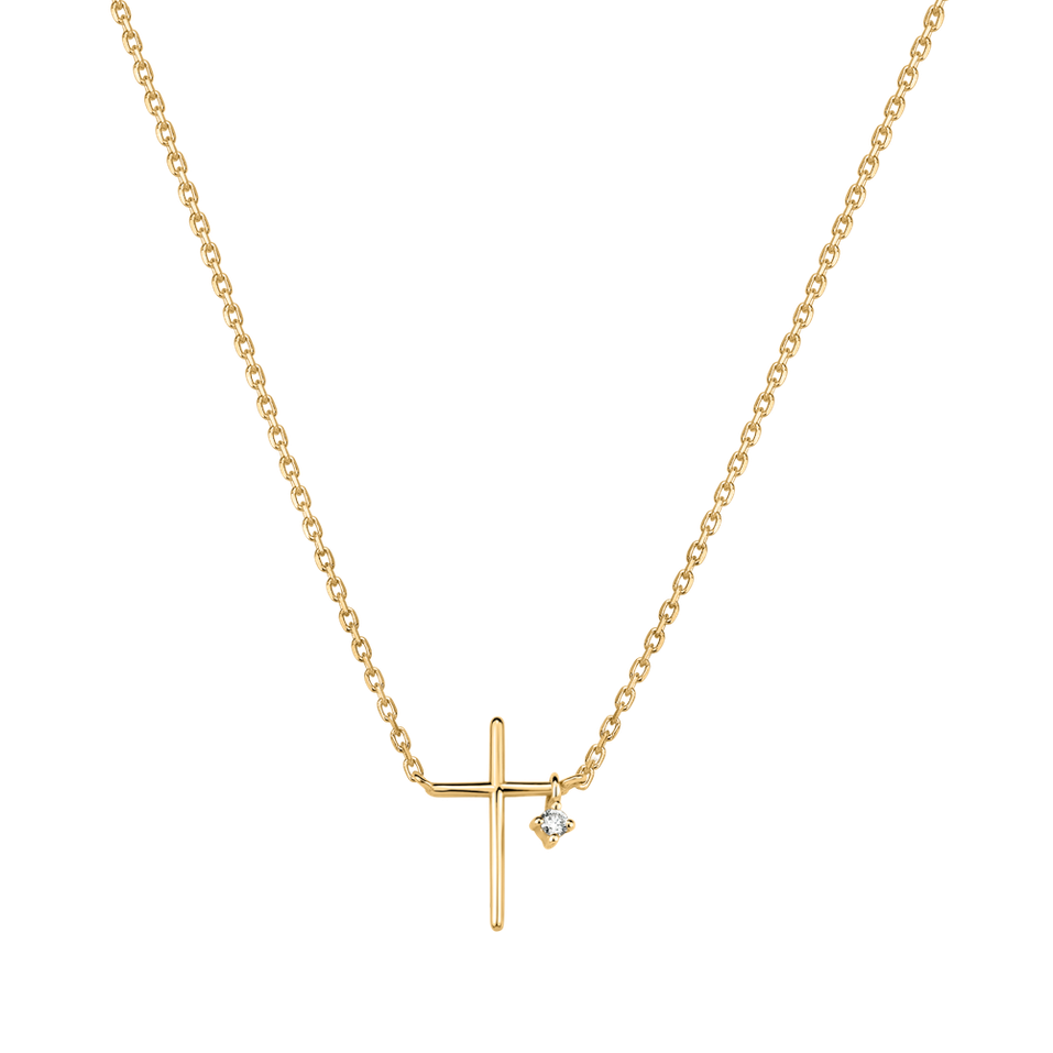 Náhrdelník s diamantom Eternal Faith