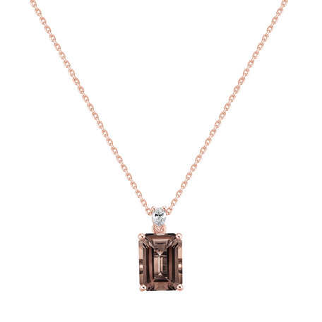 Náhrdelník s diamantom a quartzom Royal Anne