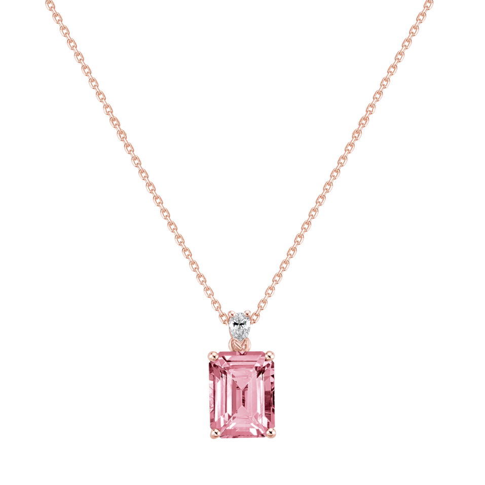 Náhrdelník s diamantom a turmalínom Royal Anne