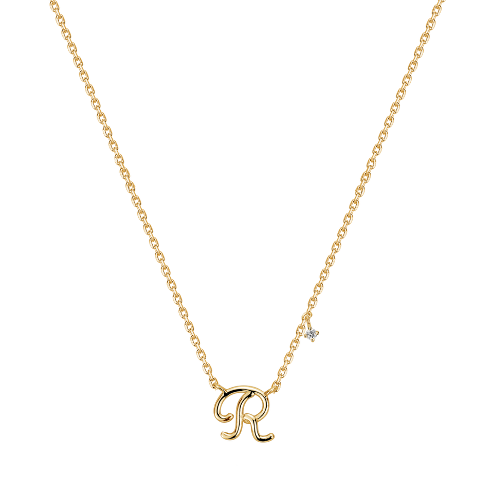 Náhrdelník s diamantom Elegance Letter