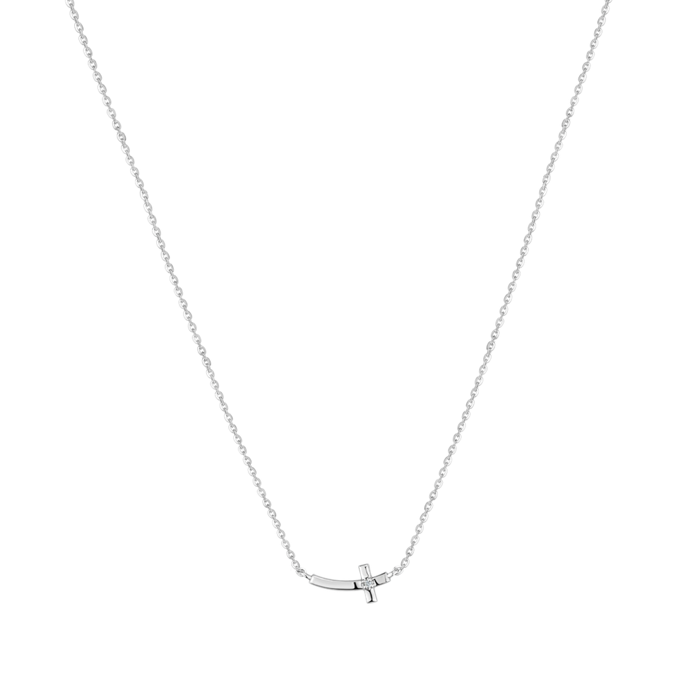 Náhrdelník s diamantom Cross
