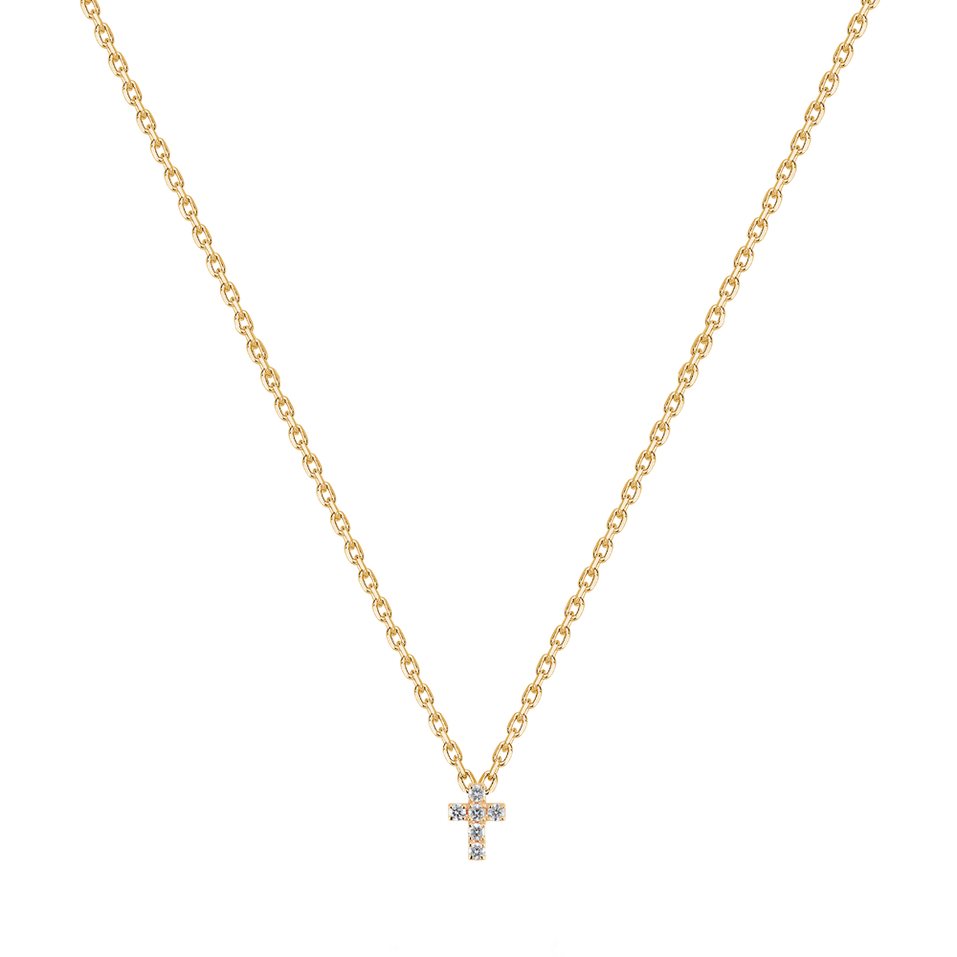 Náhrdelník diamantmi Cross