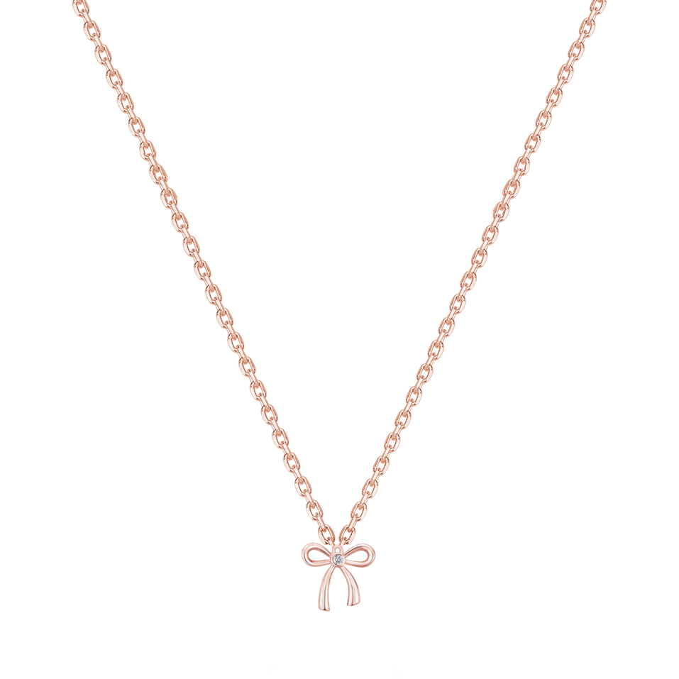 Náhrdelník s diamantom Brilliant Bow