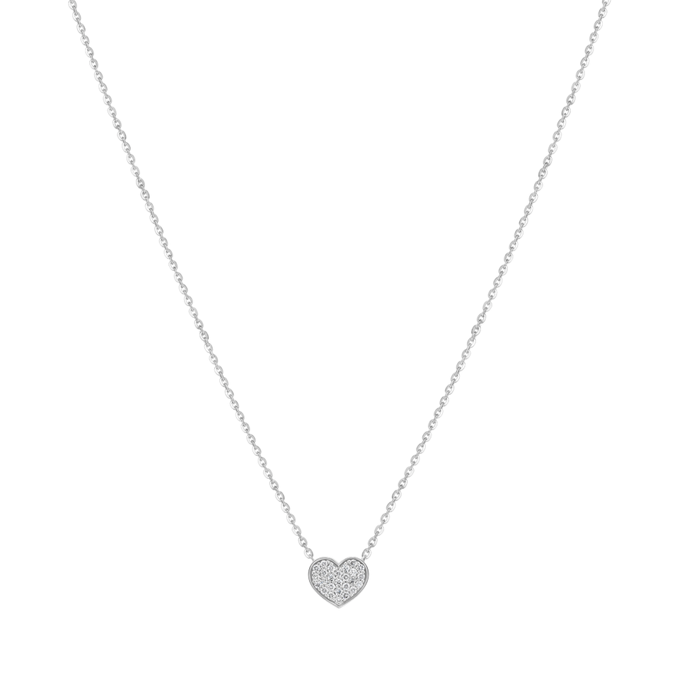 Náhrdelník s diamantmi Lovely Heart