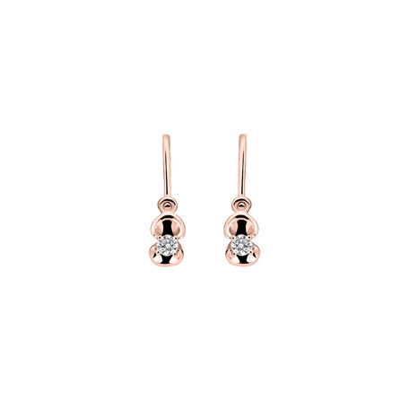 Detské náušnice s diamantom First Diamond