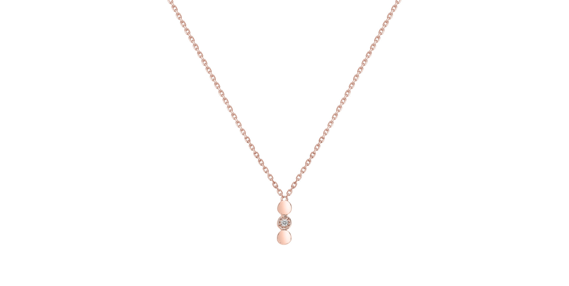 Náhrdelník s diamantom Shiny Dots