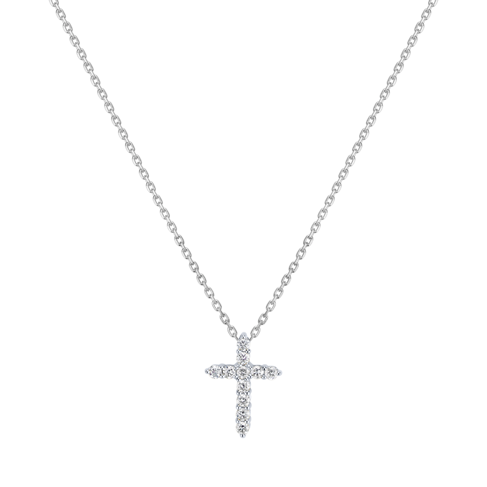 Náhrdelník s diamantmi Glittering Cross