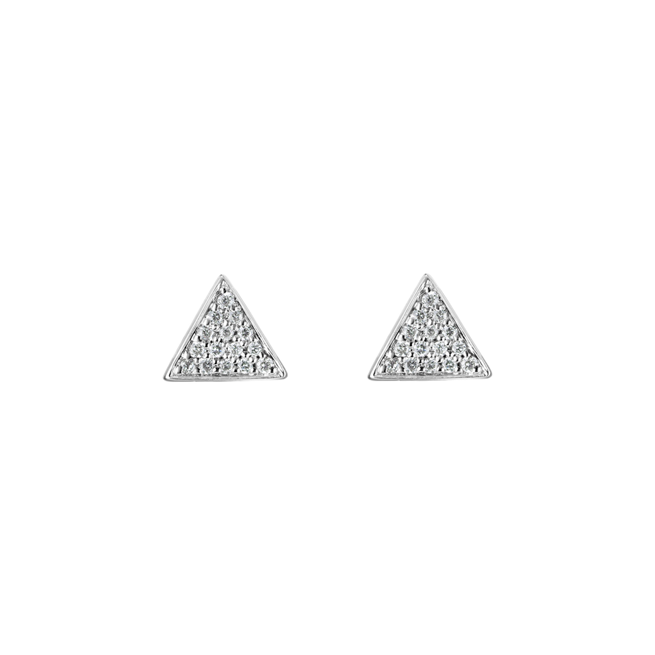 Náušnice s diamantmi Glossy Triangle